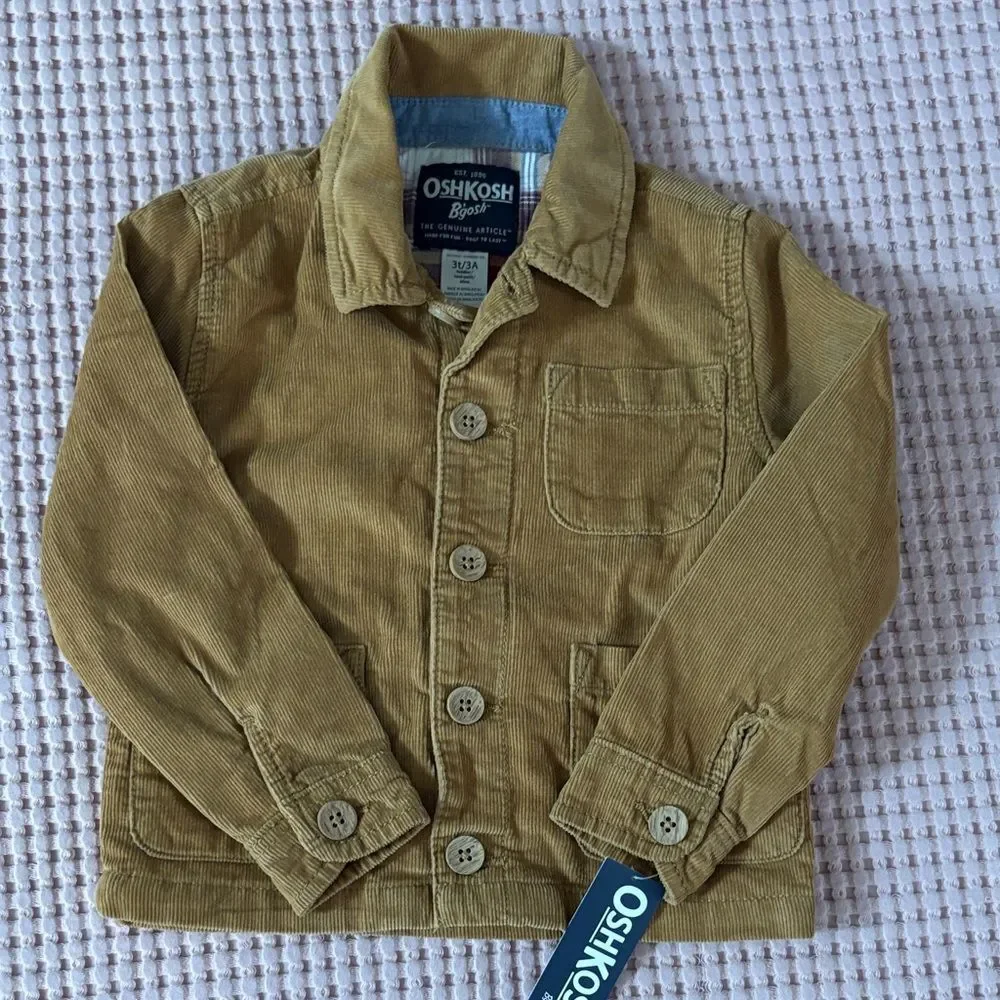 OshKosh B'gosh Brown Kids Corduroy Jacket Size 3T
